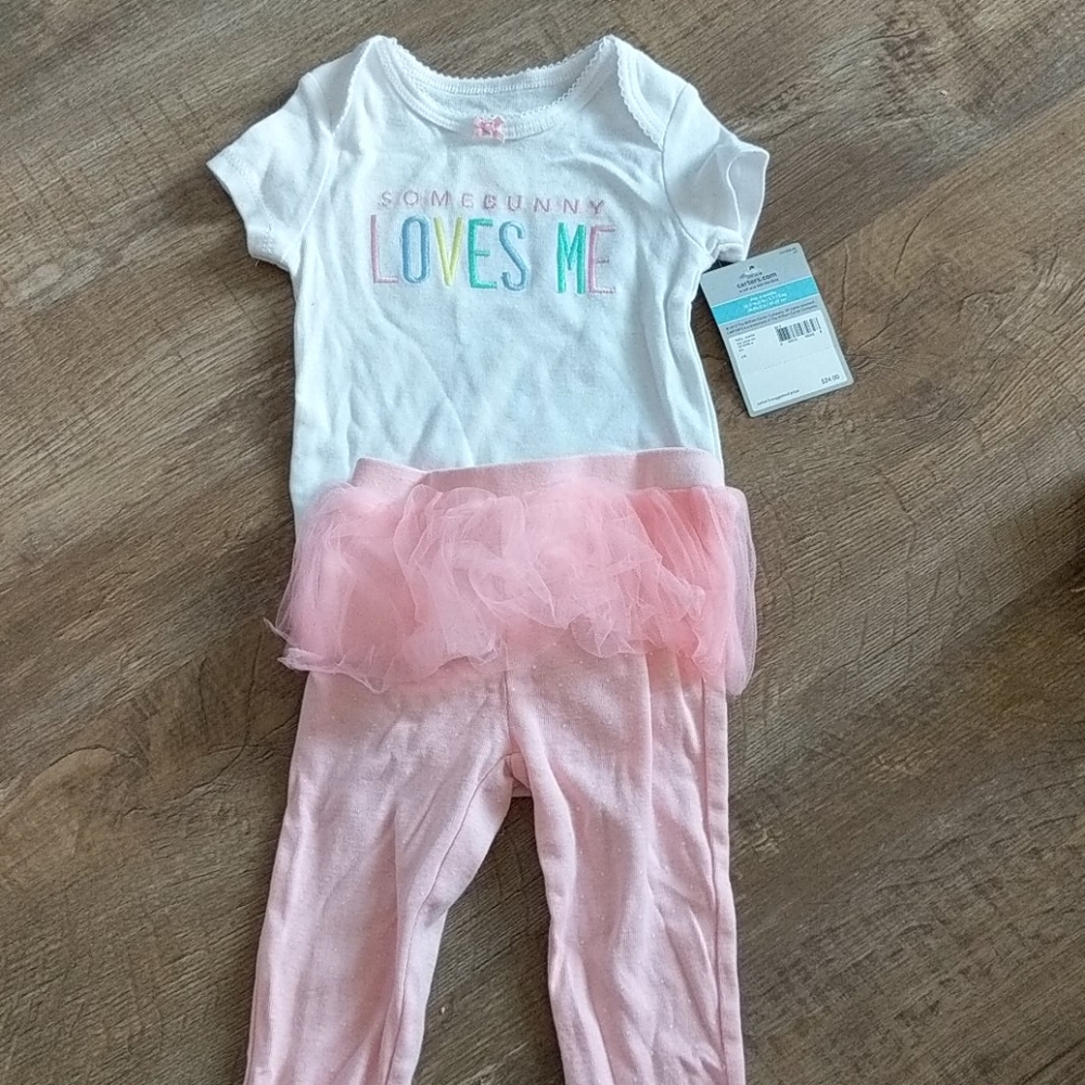 Carter's 6m some bunny loves me Easter outfit nwt